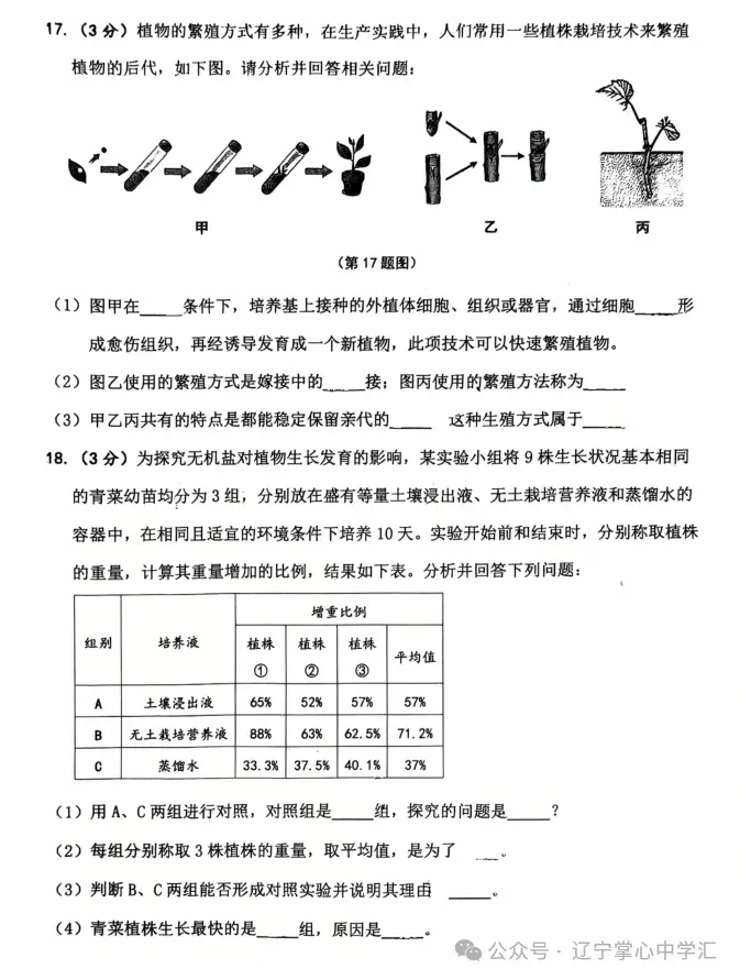 2025年5月鞍山铁东区七年期中试卷+答案(全) 第63张
