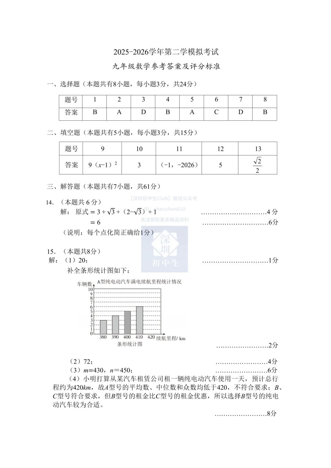 名初真题!2026育才集团初三一模联考全科试卷附答案解析! 第6张