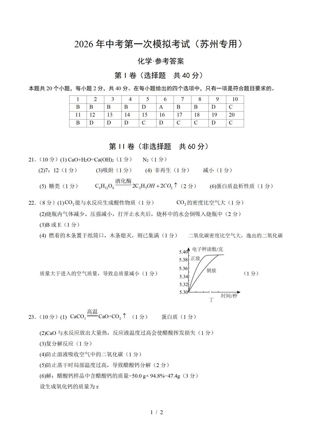 江苏省苏州市2026年中考第一次模拟考试提分卷 第12张
