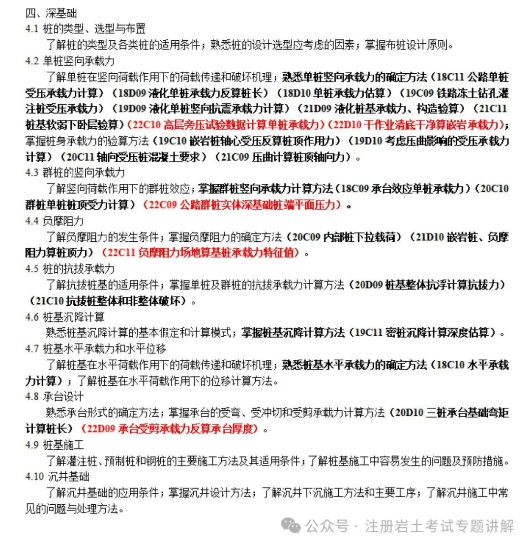【重磅推荐】历年注册岩土考试大纲真题详细解读!一文搞定注册岩土专业考试大纲! 第5张