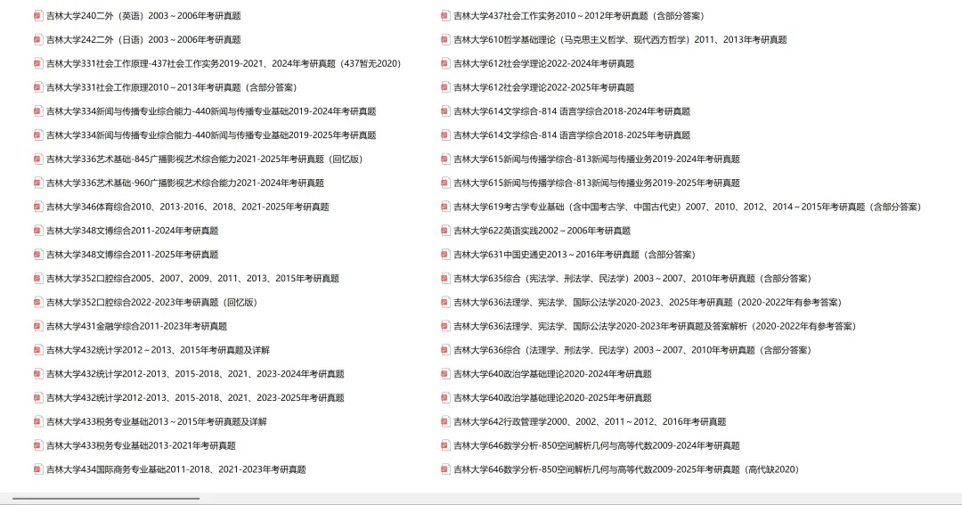 吉林大学考研专业课历年真题汇总(含2026真题) 第2张