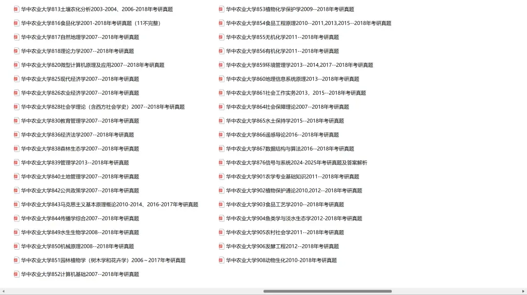 华中农业大学考研专业课历年真题汇总(含2026真题) 第3张