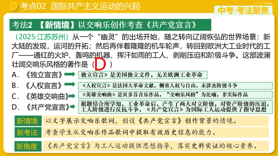 【中考复习】|专题26:工业革命和国际共产主义运动的兴起 第23张