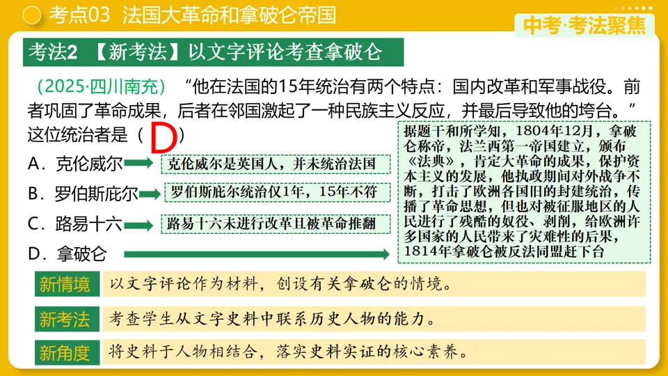 【中考复习】|专题25:资本主义制度的初步确立 第27张