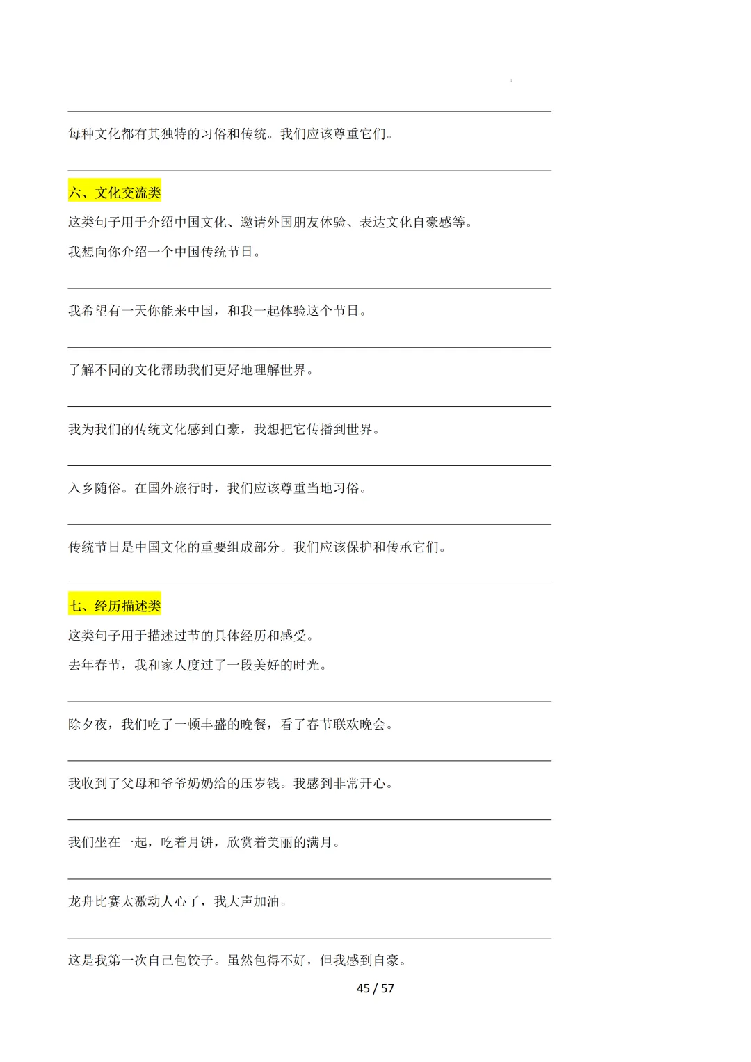 2026中考英语:写作必备万能提分金句【练习版】 第47张