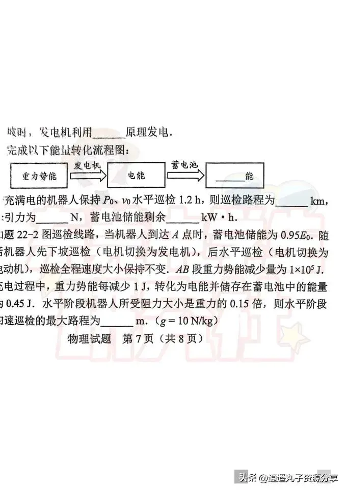 2025广东省中考物理试卷真题(无答案) 第9张