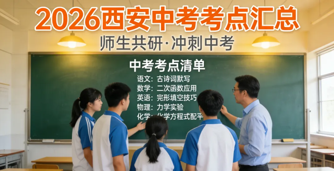 2026西安中考|7科核心考点汇总,精简重点,备考直接背! 第3张