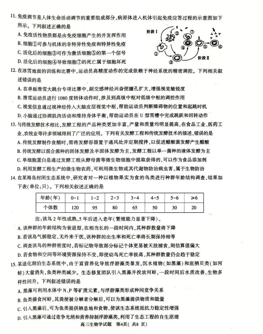 2026年河南省高三五市一模生物学试卷及答案解析 第4张
