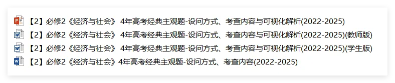 真题汇编 | 必修2《经济与社会》4年高考经典主观题(设问方式、考查内容与可视化解析PPT) 第3张