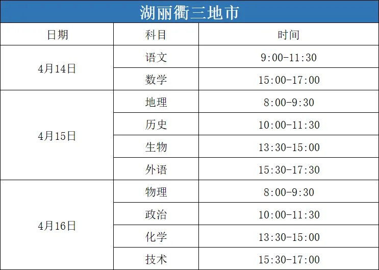 二模&期中考!2026年浙江高三二模、高一高二期中考时间安排出炉! 第11张 二模&期中考!2026年浙江高三二模、高一高二期中考时间安排出炉! 第11张