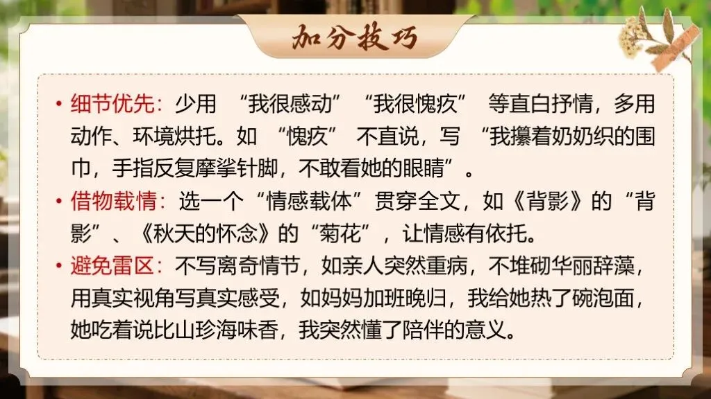 【中考作文万能模板】《记叙文“情感线索”式高分模板》| 情牵一线,文贯全篇! 第20张