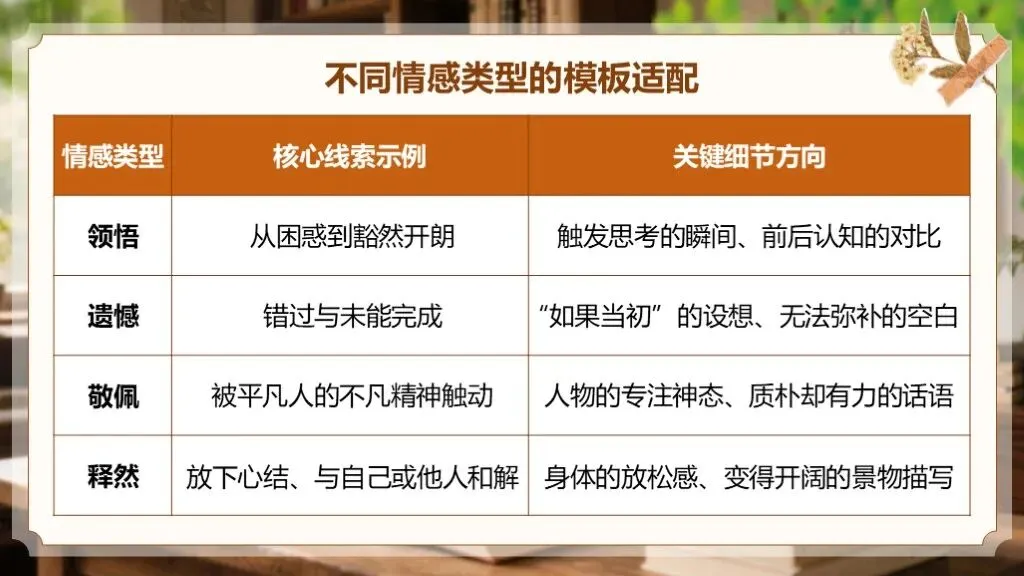 【中考作文万能模板】《记叙文“情感线索”式高分模板》| 情牵一线,文贯全篇! 第25张