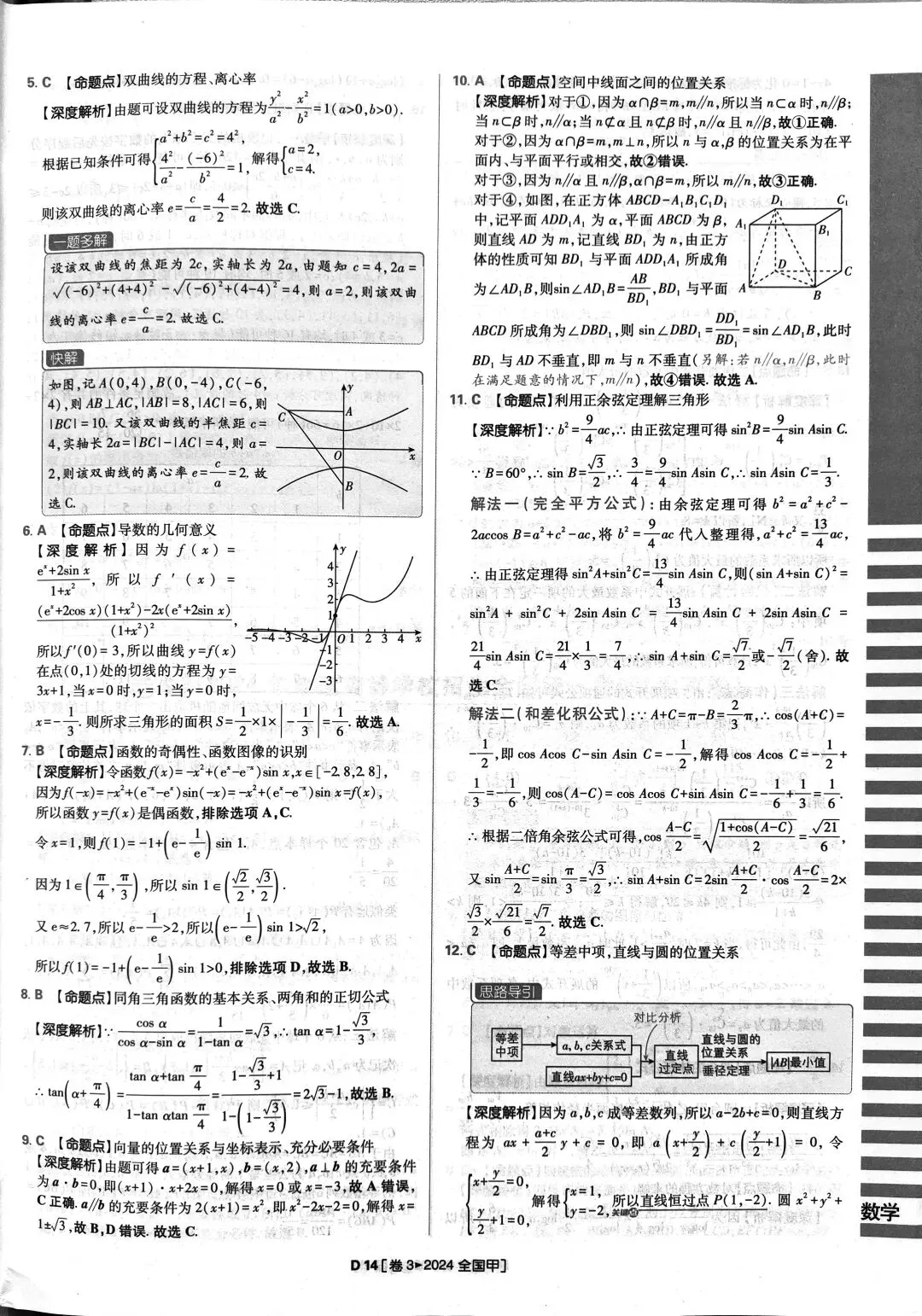 2024年高考数学真题答案详解 第14张