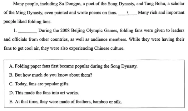 山东省统考 中考英语 新题型(三)阅读还原 高分技巧 第4张 山东省统考 中考英语 新题型(三)阅读还原 高分技巧 第4张