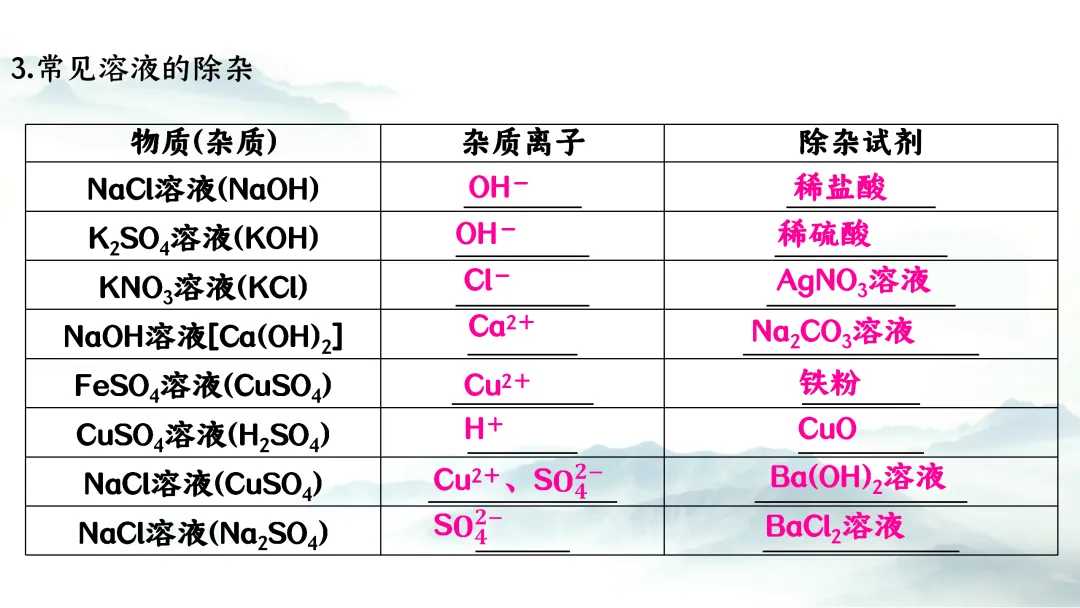 F727 二轮中考复习 备战中考2026 优质课资源包 初中化学《专题复习---物质的除杂与分离》课件PPT+教学设计Word 第8张