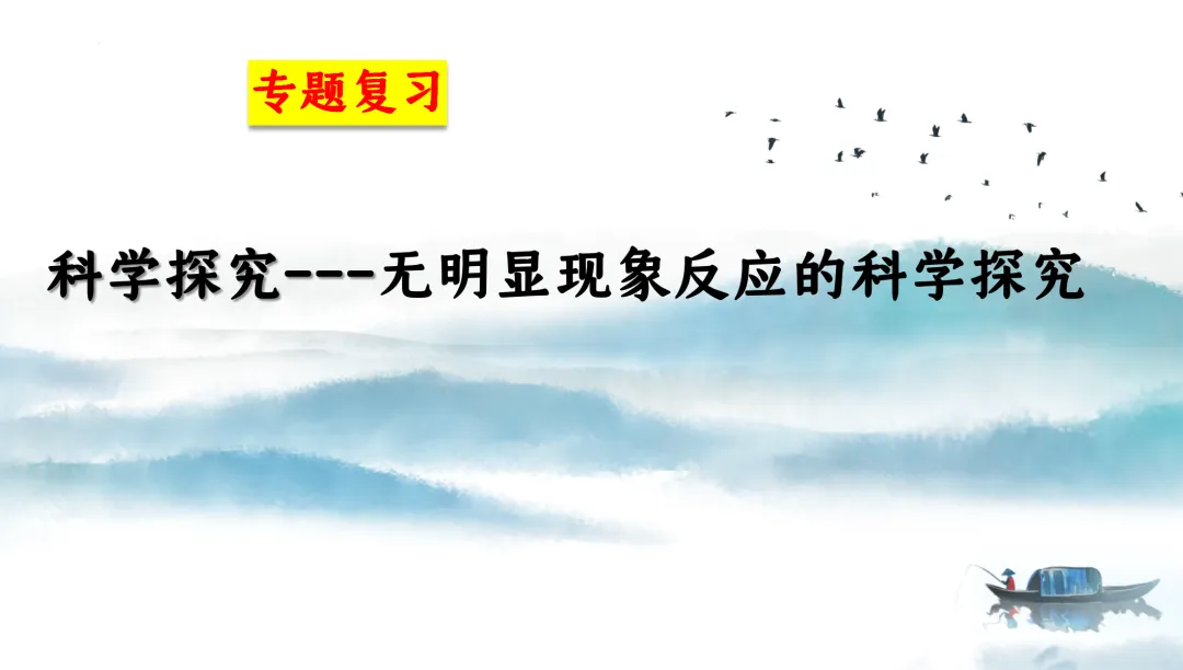 F728 二轮中考复习 备战中考2026 优质课资源包 初中化学《专题复习---科学探究---无明显现象反应的科学探究》课件PPT+教学设计Word 第2张