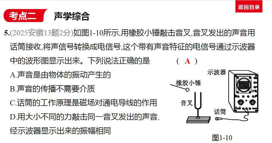 中考物理总复习知识点梳理----(声现象)附对应练习 第18张 中考物理总复习知识点梳理----(声现象)附对应练习 第18张