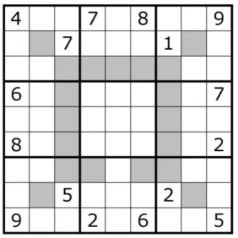 数独竞赛真题-堡垒数独:荷兰2026数独锦标赛资格赛第9题(分值79) 第1张 数独竞赛真题-堡垒数独:荷兰2026数独锦标赛资格赛第9题(分值79) 第1张
