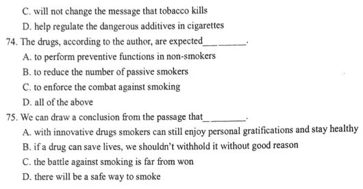 考博英语真题:2006-71~75(阅读理解) 第4张
