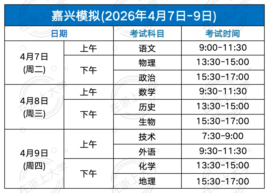 二模时间汇总!最接近高考成绩的一次模考! 第3张