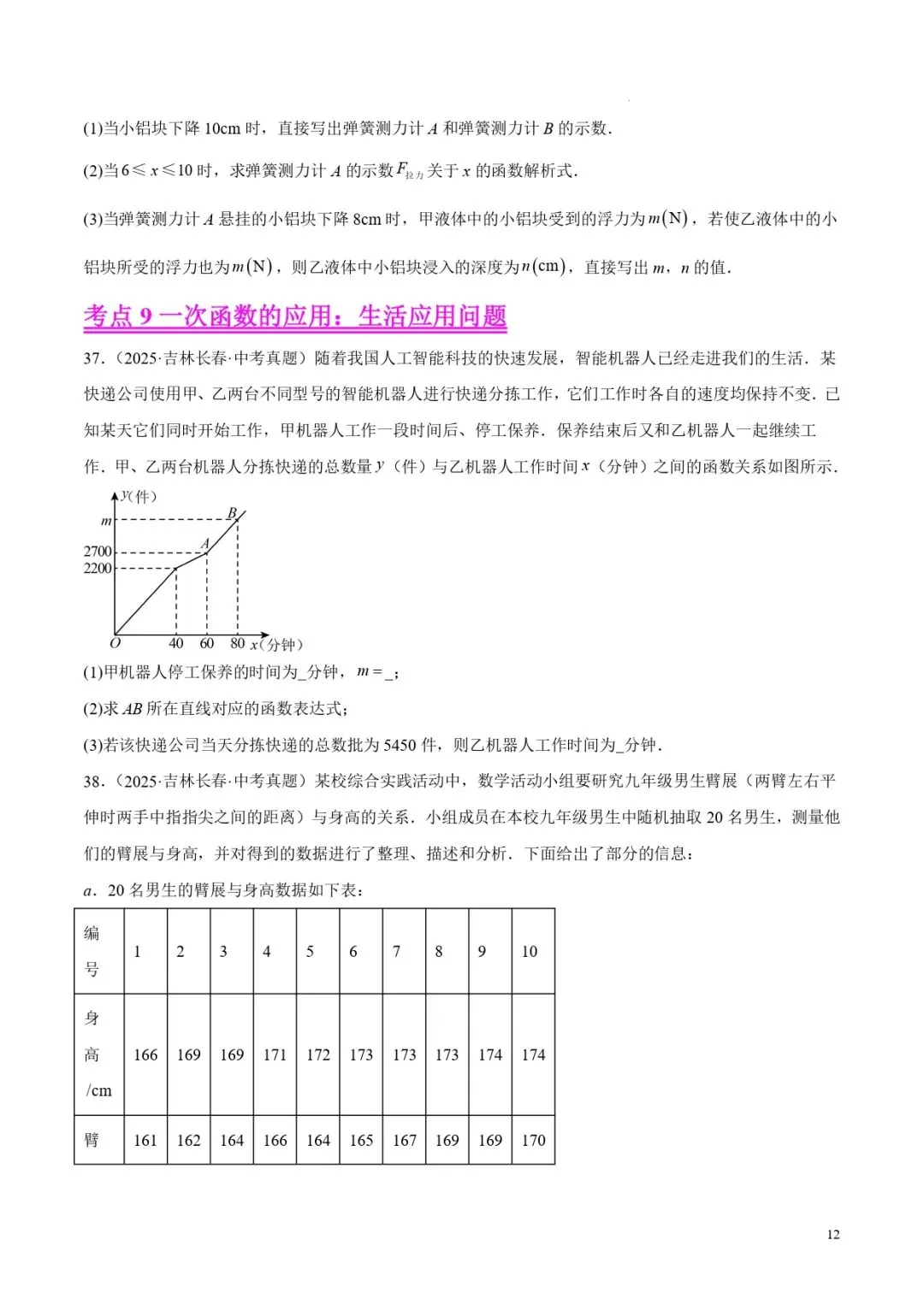 中考数学专题11一次函数 第12张