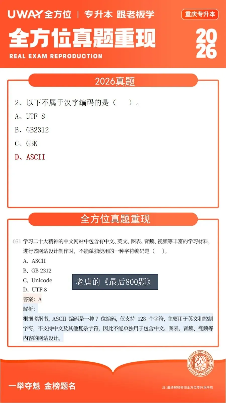 41道原题!2026年重庆专升本计算机真题重现 第3张