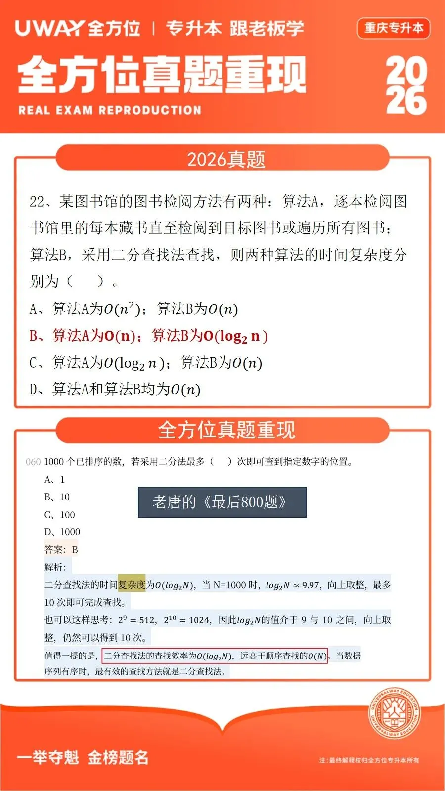 41道原题!2026年重庆专升本计算机真题重现 第14张