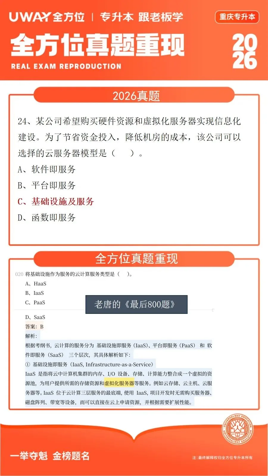 41道原题!2026年重庆专升本计算机真题重现 第15张