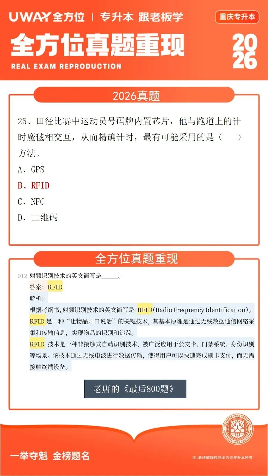 41道原题!2026年重庆专升本计算机真题重现 第16张