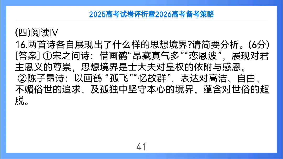 2025年高考语文全国Ⅱ卷试卷评析及2026备考策略(课件) 第41张