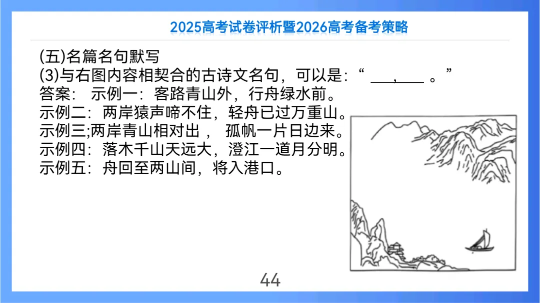 2025年高考语文全国Ⅱ卷试卷评析及2026备考策略(课件) 第44张