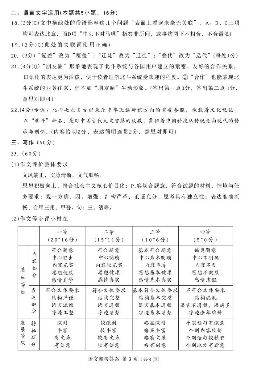 考哭了!成都二诊语文、数学试卷及参考答案公布!数学数列压轴,第三问很难!语文选择错4个,作文差点没写完! 第32张