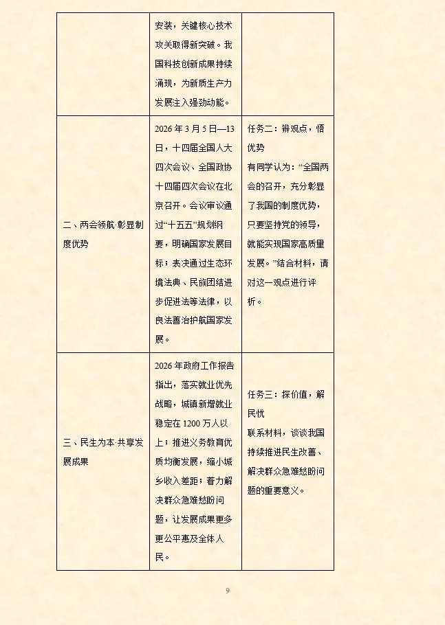 2026年中考道德与法治精品模拟测试卷01 ~10 第15张