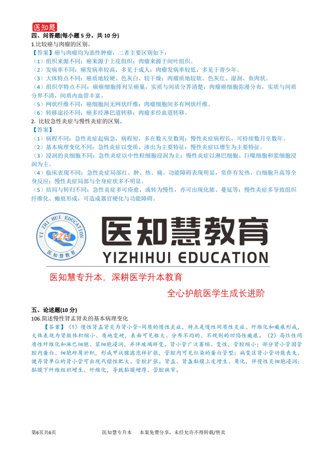 2026年专升本生理学与病理学解剖学真题(学院回忆版) 第7张