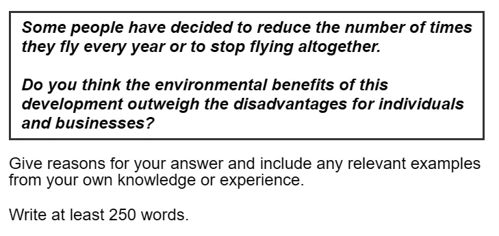 雅思真题解析| C20 T3-大作文-利弊分析-减少飞行 第1张 雅思真题解析| C20 T3-大作文-利弊分析-减少飞行 第1张