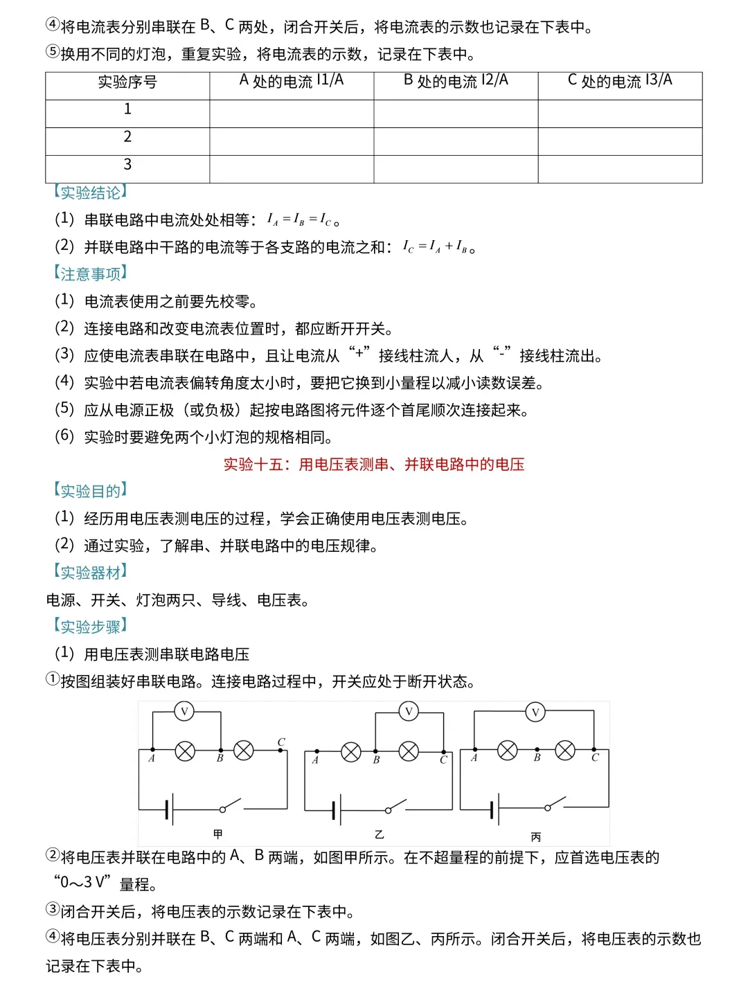 中考物理15个实验考点梳理 第15张