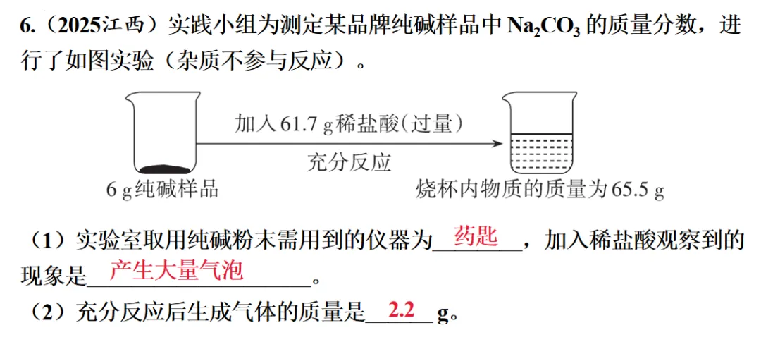2026年中考化学一轮复习专题六定量分析 第23张