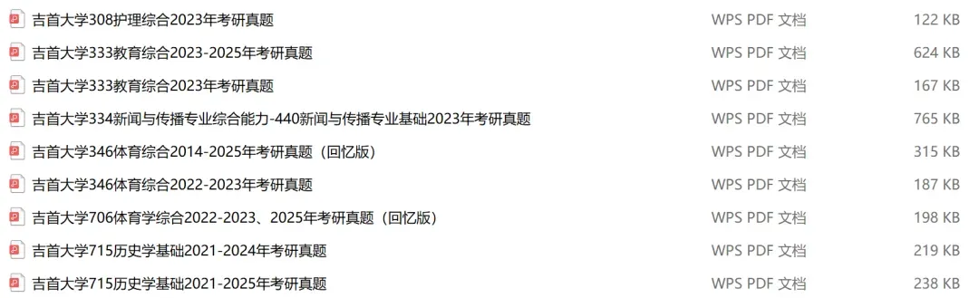吉首大学考研专业课历年真题汇总(含2026真题) 第2张 吉首大学考研专业课历年真题汇总(含2026真题) 第2张