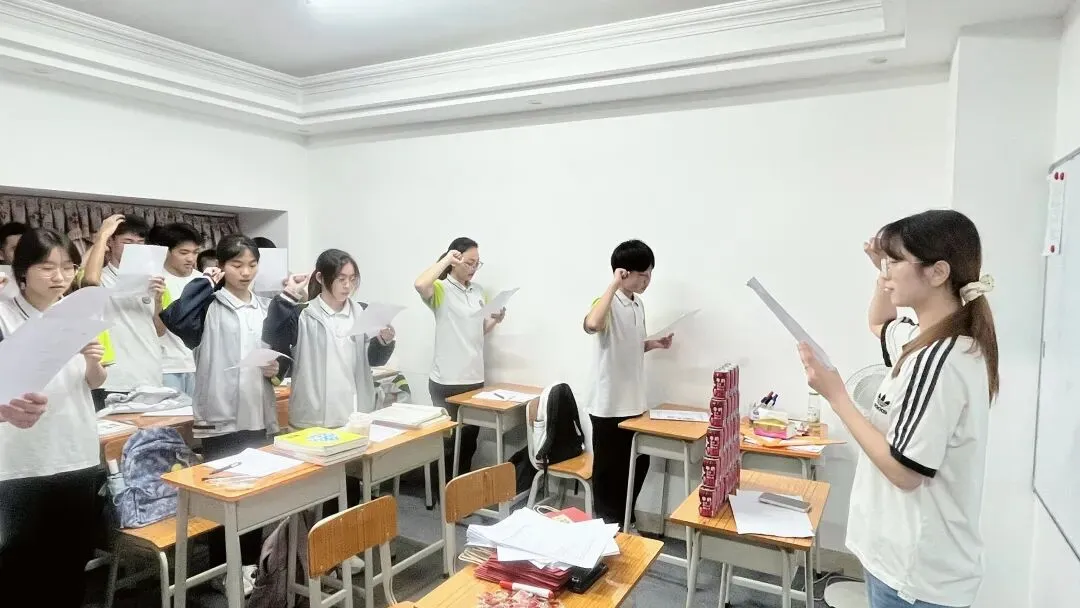 汶水托管举办中考百日誓师活动 第2张