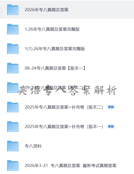 TEM8-2026年专八真题与专八TEM8 真题答案解析含听力原文和译文(PDF可下载打印) 第1张
