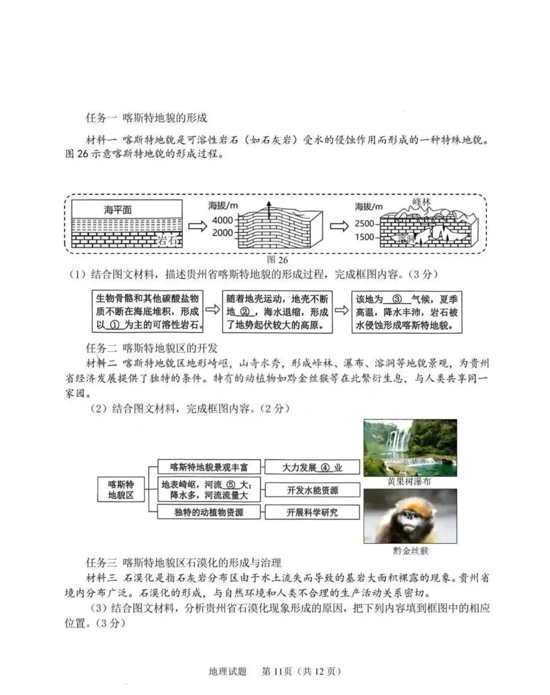 【中考地理】2025年青岛市初中学业水平考试地理试卷 第11张