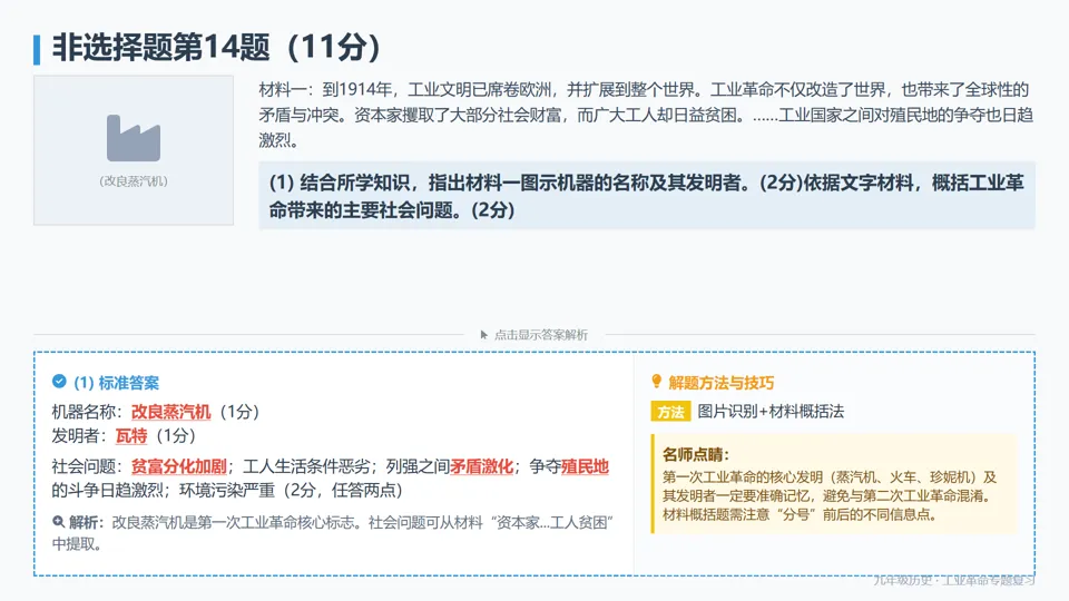 2026年陕西省神木市第二中学一模历史试卷解析与备考指导——长期会员资料 第21张