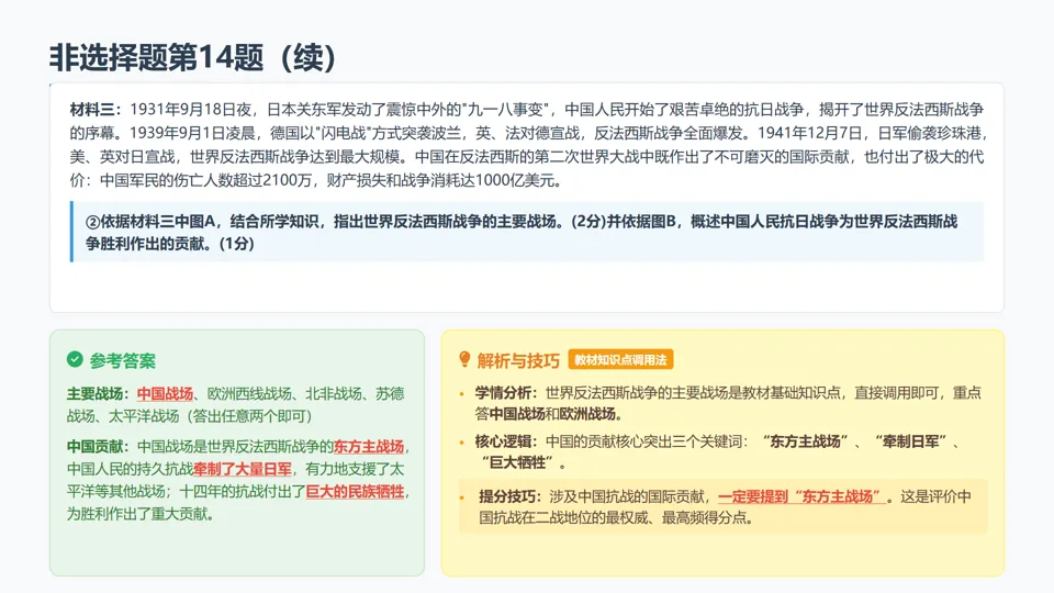 2026年陕西省神木市第二中学一模历史试卷解析与备考指导——长期会员资料 第23张