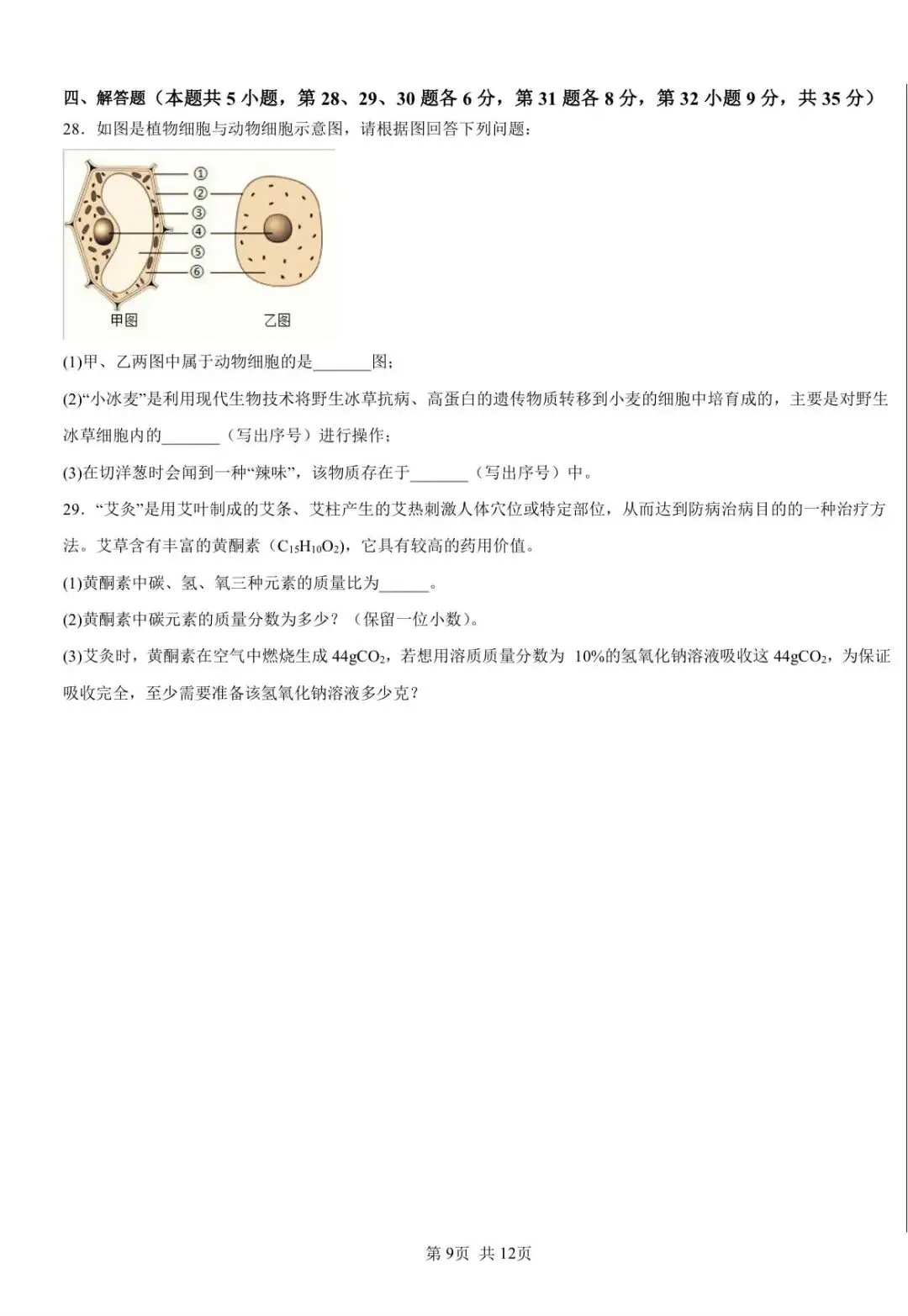 【中考一模】2026.03浙江·舟山定海区五校联考中考一模试卷&答案(语数英科) 第10张