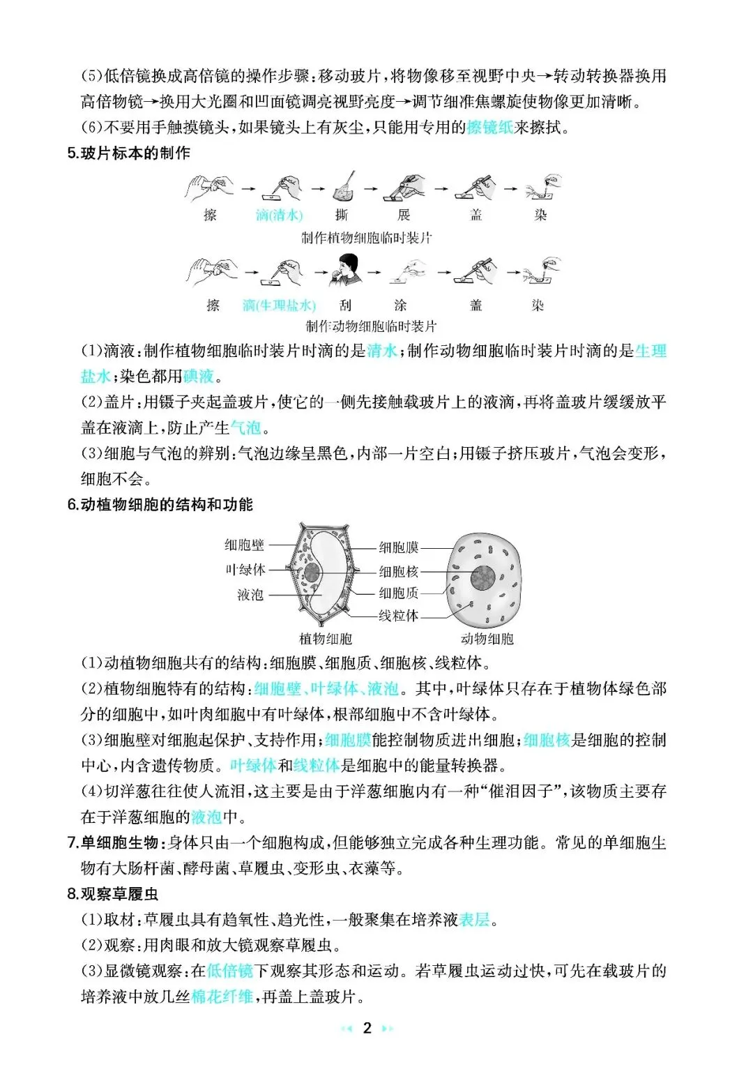 2026中考生物核心知识速记 第2张