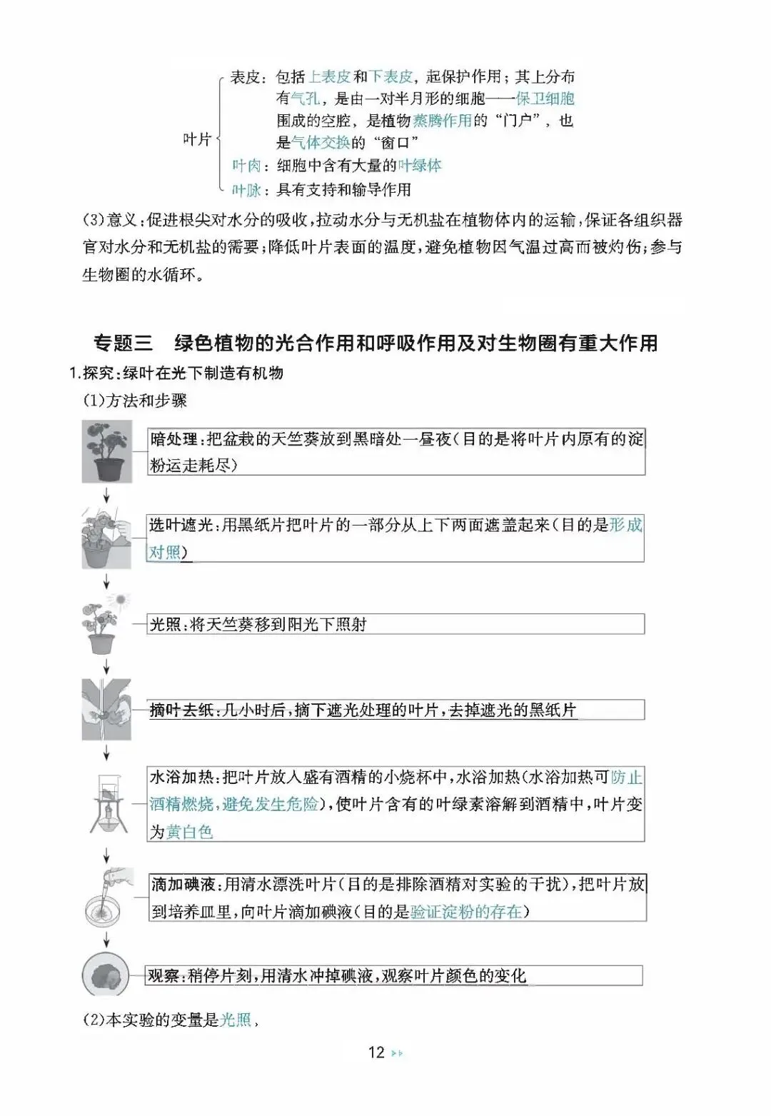 2026中考生物核心知识速记 第12张