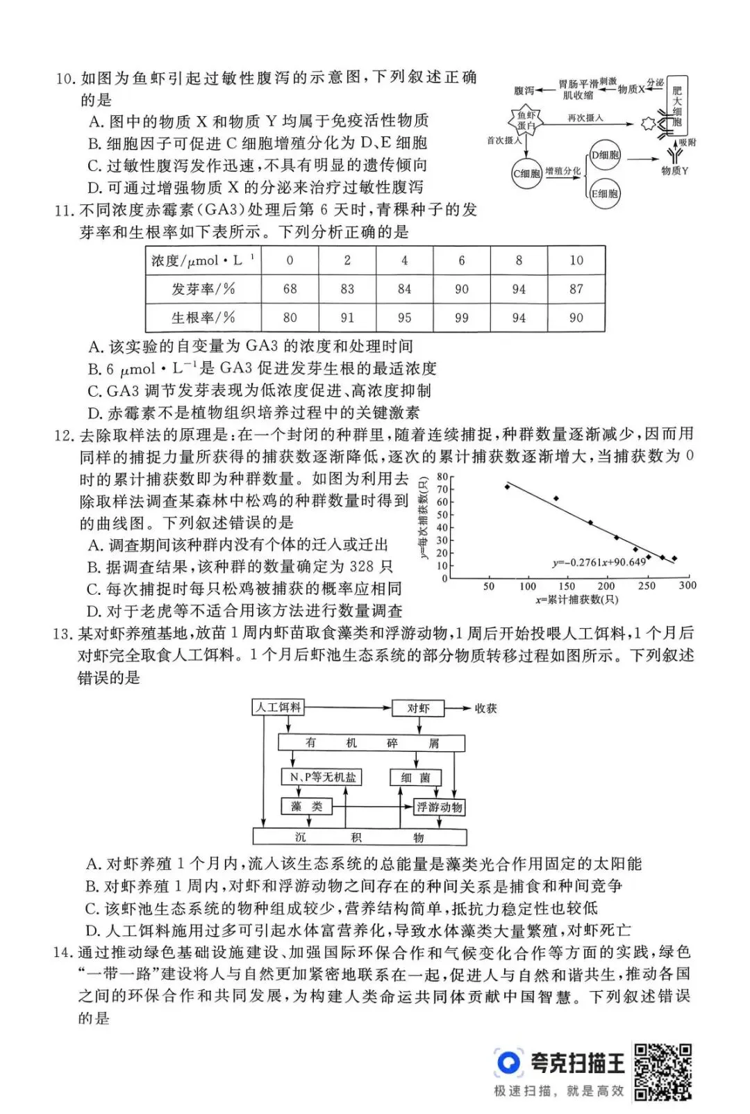 【高三】2026年普通高等学校招生考试仿真模拟卷(三)生物学试题及答案(文末附下载链接) 第3张