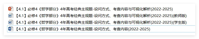 真题汇编 | 必修4《哲学与文化》4年高考经典主观题(设问方式、考查内容与可视化解析PPT) 第4张