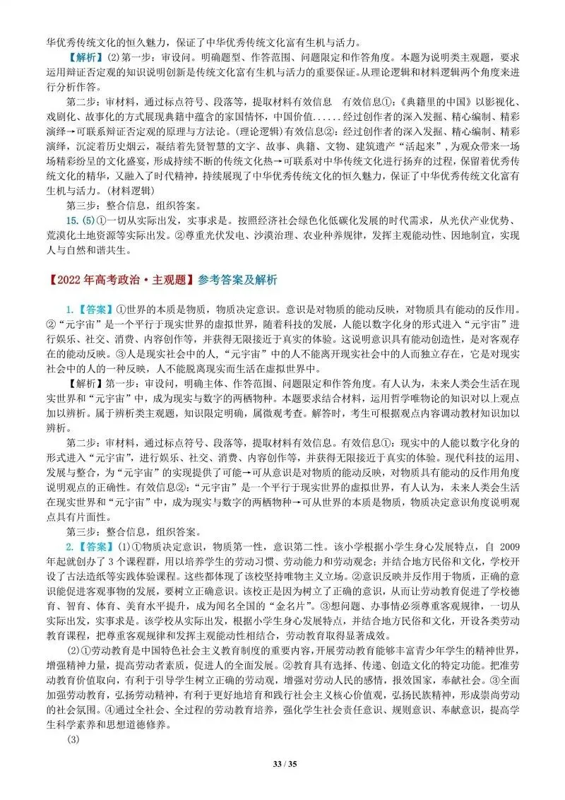 真题汇编 | 必修4《哲学与文化》4年高考经典主观题(设问方式、考查内容与可视化解析PPT) 第59张