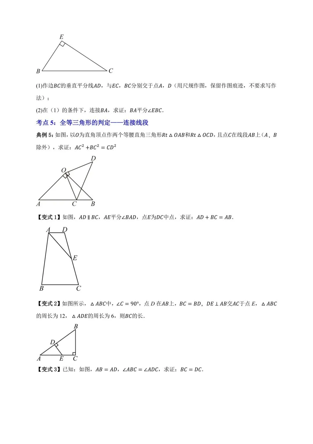 中考数学全等三角形专项复习 第7张